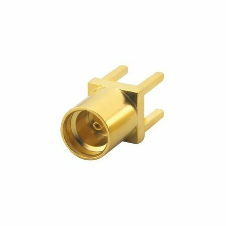 TAOGLAS Rf Connectors / Coaxial Connectors Mmcx Straight Pcb Mount, Jack, Gold, 50O, Through Hole Pin PCB.MMCXFSTJ.HT